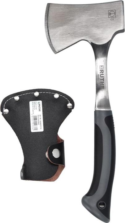 Actual product image Ruthe Camping hatchet solid steel DIN 7287 gray / black