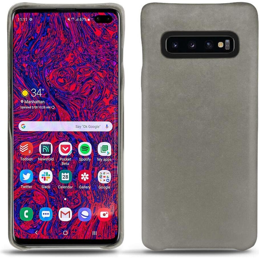 Noreve Lederschutzhülle (Samsung Galaxy S10 5G), Smartphone Hülle, Grau