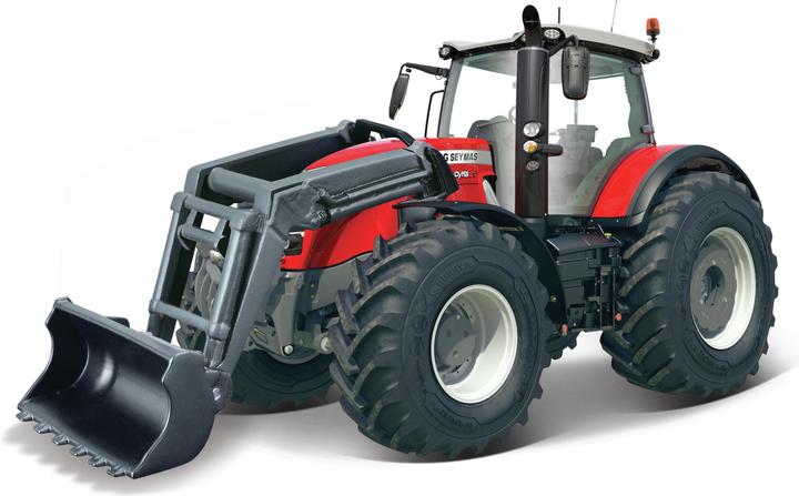 Produktbild Bburago 10cm farm tractor with front loader, assorted, 18-31630