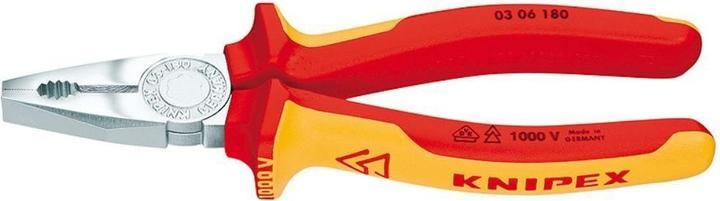 Produktbild Knipex Kombizange DIN ISO 5746 L.200mm VDE max. 16mm2 verchromt 2Komp.-Hüllen m.Abgleitschutz 1000V-isol... (200 mm)