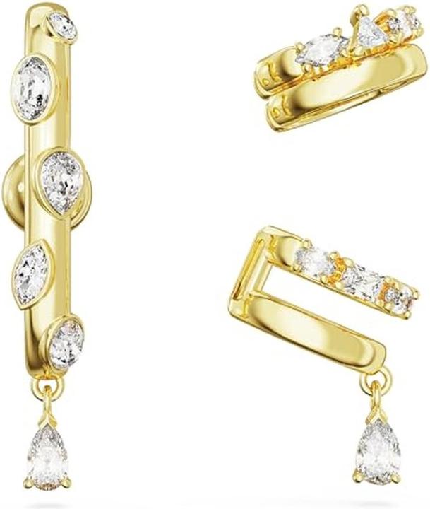 Produktbild Swarovski Dextera Ohrspange Set Verschiedene Schliffe Weiss Gold (Swarovski Metall)