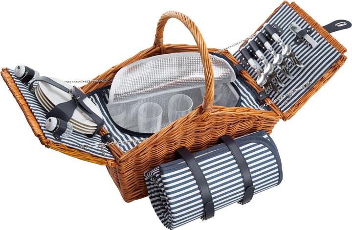 tectake Panier pique-nique USEDOM pour 4 personnes