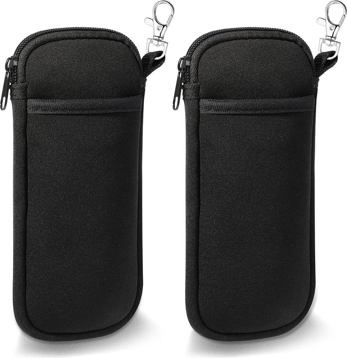 Only-Bags.Store Doppeltes weiches Brillenetui 2 Stück, Neopren-Reissverschluss-Sonnenbrillenetui, tragbare