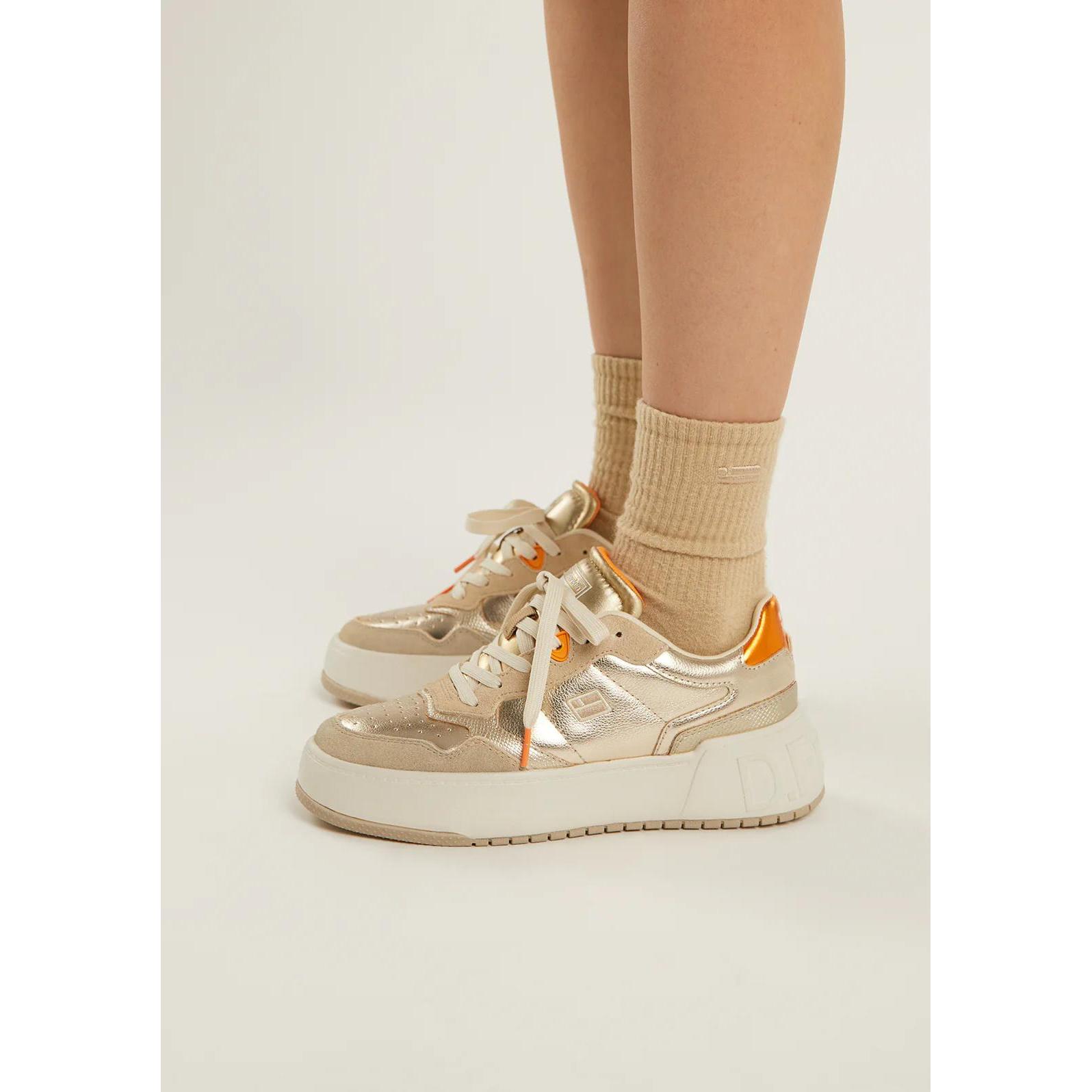 Thumbnail - D.Franklin, Herren, Sneaker, Court Basic Snake, Gold, (36)