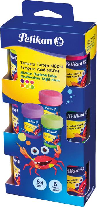 Actual product image Pelikan Tempera colours (6 colours neon, 20 ml)
