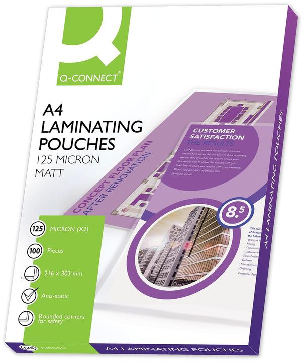 Actual product image Q-Connect Laminating Foil Pouch A4 (A4, 100 pcs., 125 µm)