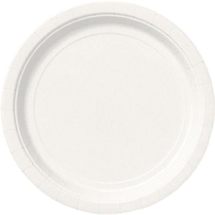 Image du produit Unique Assiette ronde écologique - Blanc 22cm (16p.) (16 x)