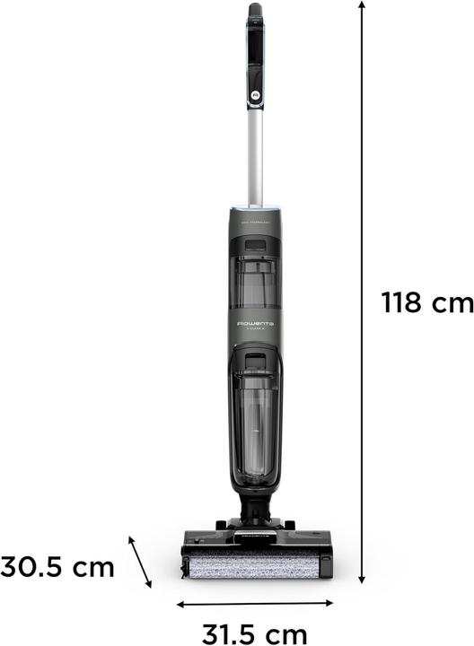 Produktbild Rowenta X-CLEAN 4 Nass- und Trockensauger (GZ5037), Schwarz (Saugen + Wischen)