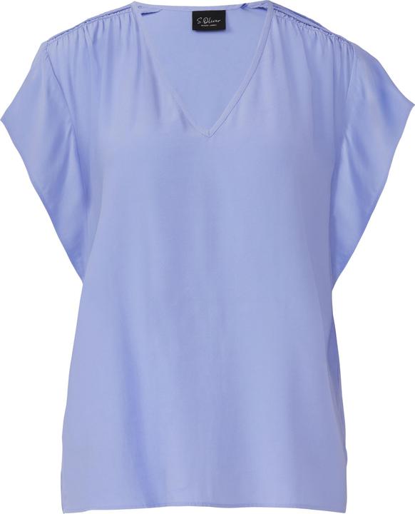 Produktbild S.Oliver Bluse Fliessende Viskosebluse mit Smok-Effekt und Volantärmeln (42)