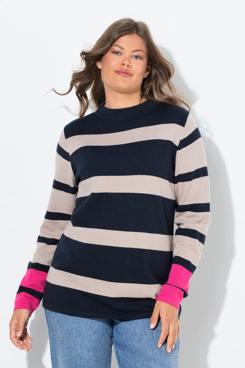 Immagine prodotto Laurasøn Maglione dolcevita con righe e maniche lunghe (40)
