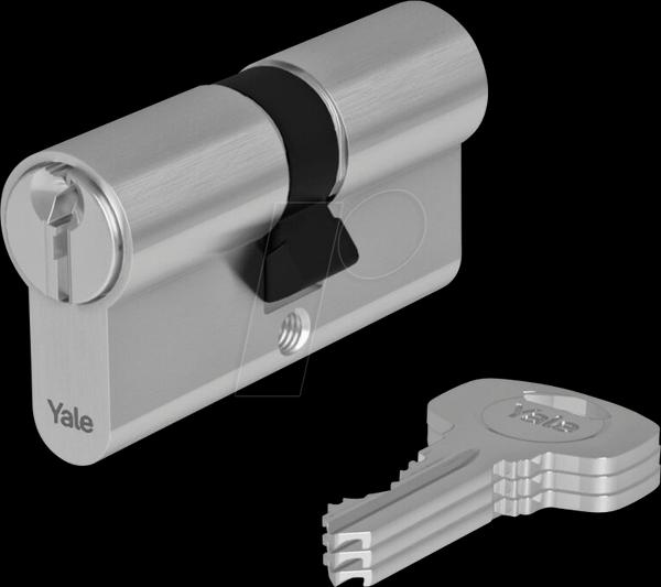 Produktbild Yale Doppelzylinder, Serie 500 plus, 3 Schlüssel, Länge 27/27, Nickel satiniert