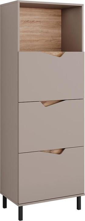 Image du produit Vicco Kommode Marelle, Grau/Artisan, 60 x 169.5 cm mit 4 Fächern (60 x 38 x 169.50 cm)