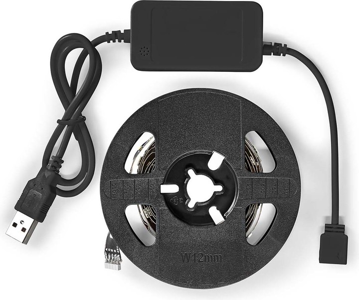Actual product image Nedis SmartLife LED Strip | Bluetooth | RGB / Warm White | SMD | 2.00 m | IP20 | 2700 K | 380 lm | (Multicoloured, 200 cm, Indoor)