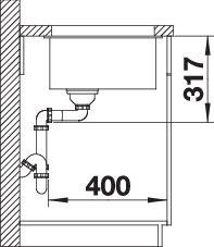 Actual product image Blanco ETAGON 700-U (73 cm, 46 cm)