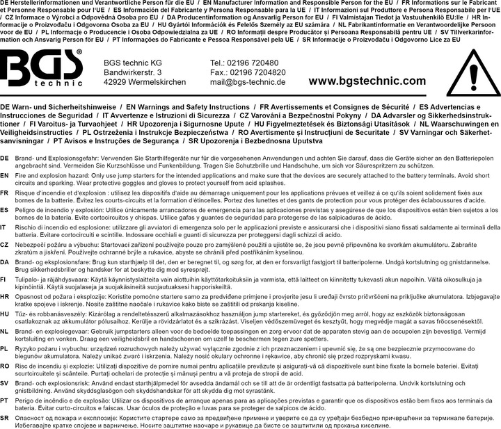 Produktbild BGS Starthilfegerät Batterielos mit Ultra-Kondensator Technologie 12 V / 800 A / 1600 A (1600 A)