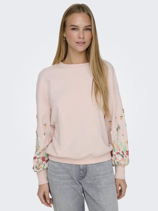 Produktbild Only Normal geschnitten Rundhals Gerippte Ärmelbündchen Tief angesetzte Schulter Sweatshirt Sweatshirt (XS)