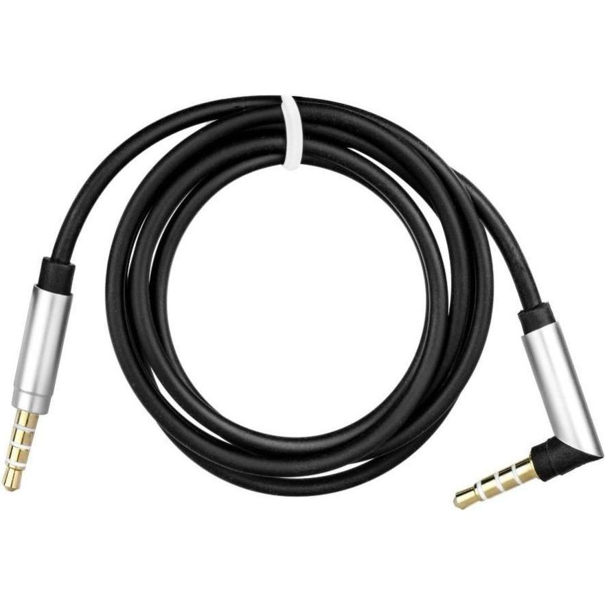 OEM Converter Cable AUX Jack 3,5 mm (male) to Jack 3,5 mm (male) at an angle 90 degree 1 m black (1 m), Cavo audio