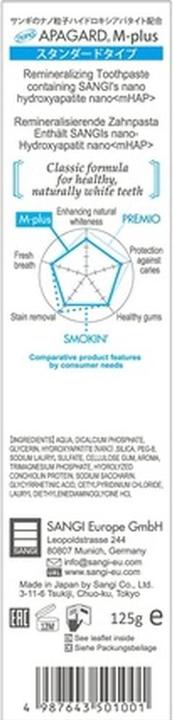 Image du produit Apagard Dentifricio Rimineralizzante con Nano-Idrossiapatite M-Plus
