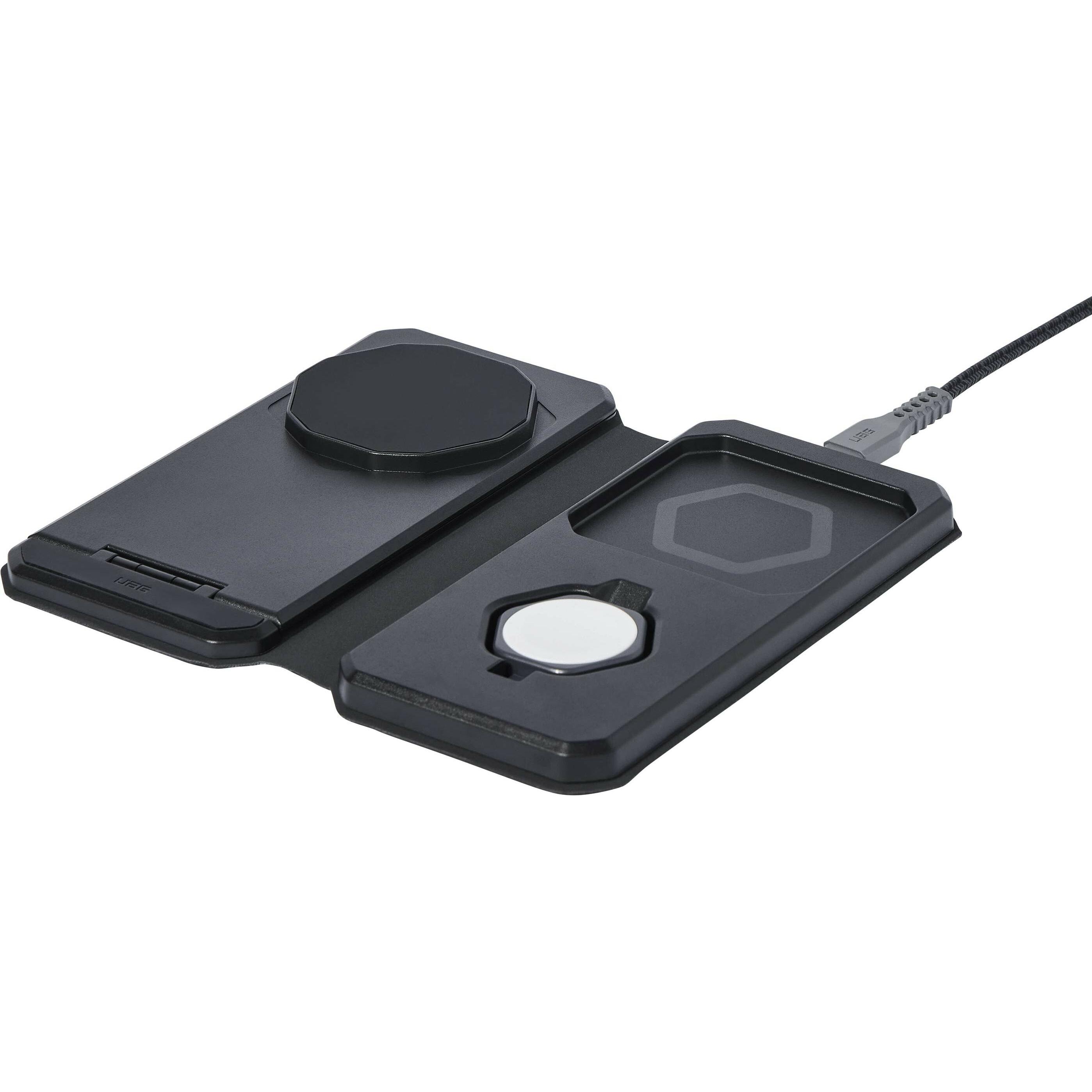 Thumbnail - UAG 3in1 Travel Charger (15 W), Wireless Charger, Schwarz, Grau
