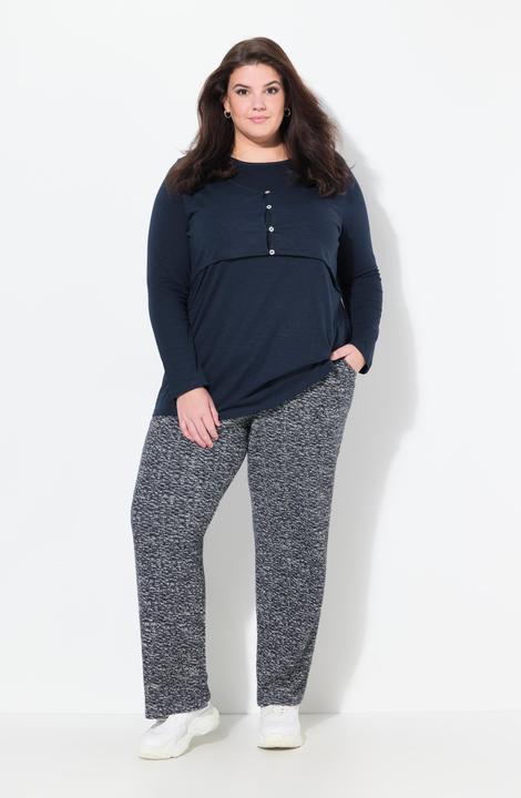 Produktbild Ulla Popken Bouclé-Hose Rose, weites Bein, Komfortbund (58, 60)