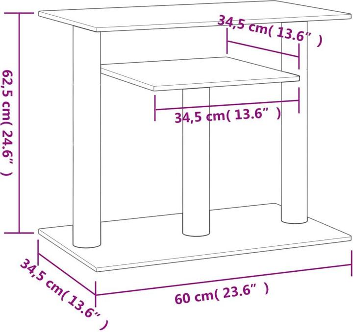 Produktbild vidaXL Skylla (62.50 cm, Hellgrau)