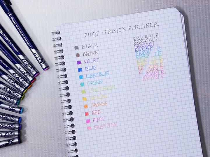 Image du produit Pilot FriXion Fineliner x3 Fancy (Violet, Rose, Vert clair, Bleu foncé, 3 x)