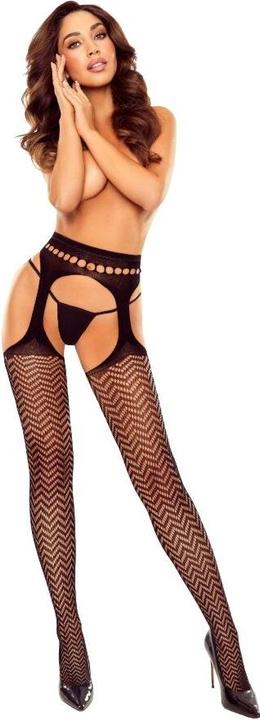 Produktbild Passion Strumpfhose ouvert in schwarz (One Size)