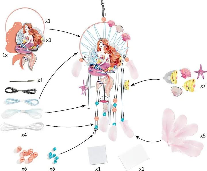 Actual product image Djeco DIY - Dreamcatcher mermaid