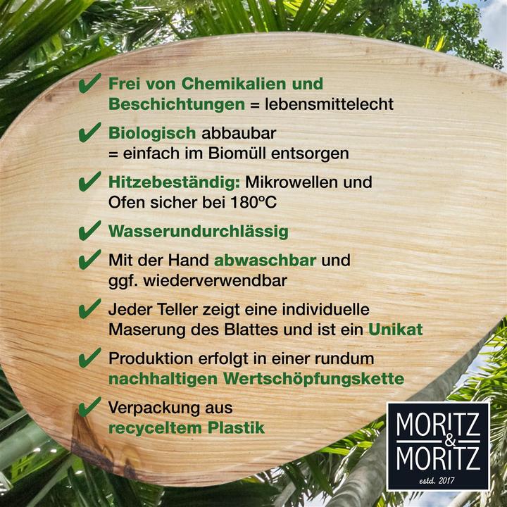 Image du produit Moritz & Moritz Vaisselle en feuille de palmier 25 pièces (25 x)