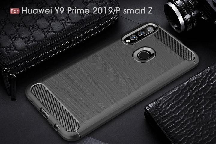 Actual product image Screenguard Huawei P Smart Z Cover Carbon Brushed Soft TPU (Huawei P Smart Z)