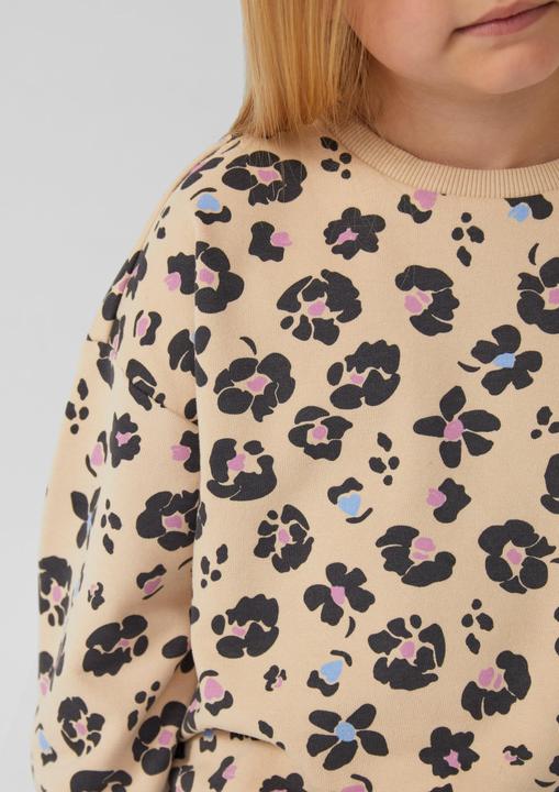 Produktbild s.Oliver Sweatshirt Oversize-Sweatshirt mit All-over-Print (98)