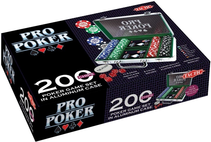 Actual product image Tactic Pro poker case, 200 chips (Dutch)