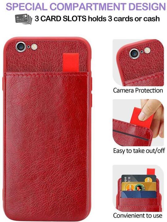 Produktbild Cadorabo TPU Kunstleder mit Kartenfach Cover (Apple iPhone 6)