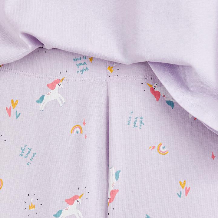 Produktbild La Redoute Collections Jersey-Schlafanzug mit Einhorn-Print (110)