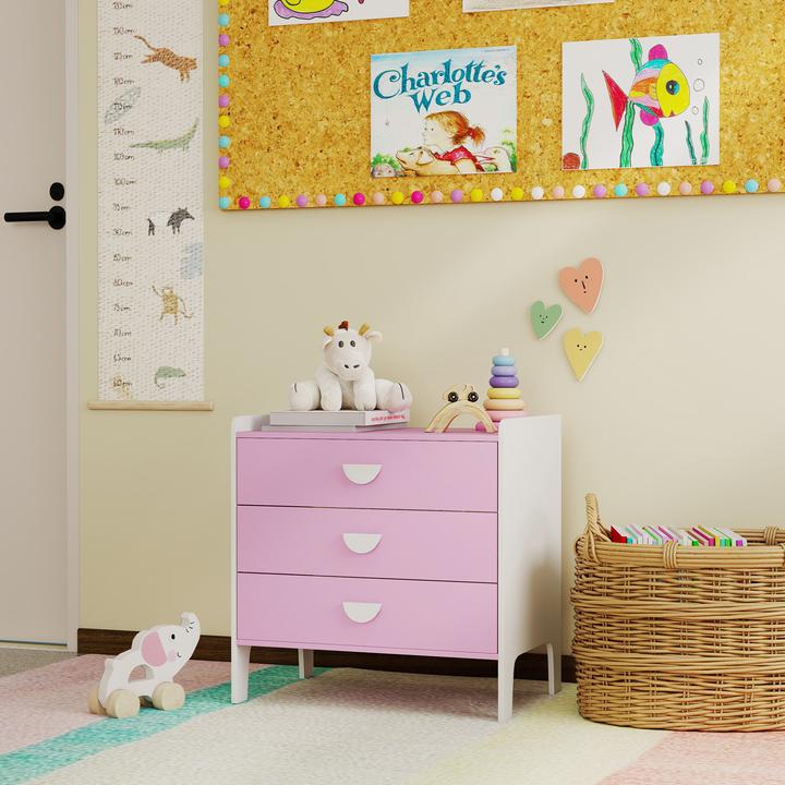 Image du produit Aiyaplay Kinderkommode MDF Rosa (40 x 40 x 60 cm)