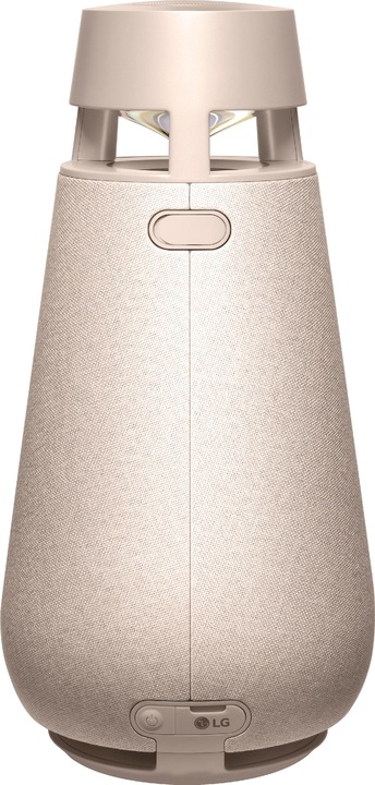 Produktbild LG XBOOM 360 XO3, Omnidirektionaler Lautsprecher 50W, Beleuchtung, IP54, Bluetooth 5.1, Beige (24 h)