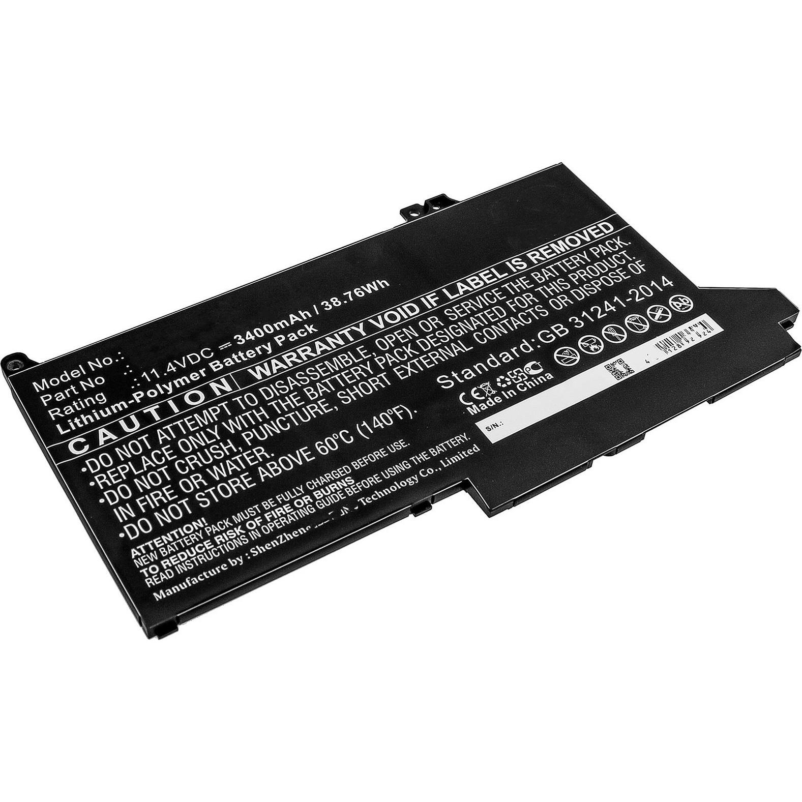 AGI Akku kompatibel mit Dell N001L7280-D1306CN (3400 mAh), Notebook Akku, Schwarz