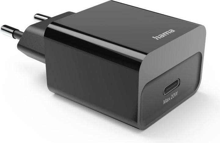 Produktbild Hama Schnellladegerät, USB-C, PD, 20 W, Schwarz (20 W, 1 Port)