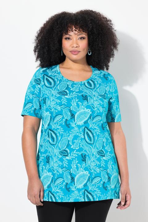 Produktbild Ulla Popken Longshirt, A-Linie, Rundhalsausschnitt, Halbarm (62)