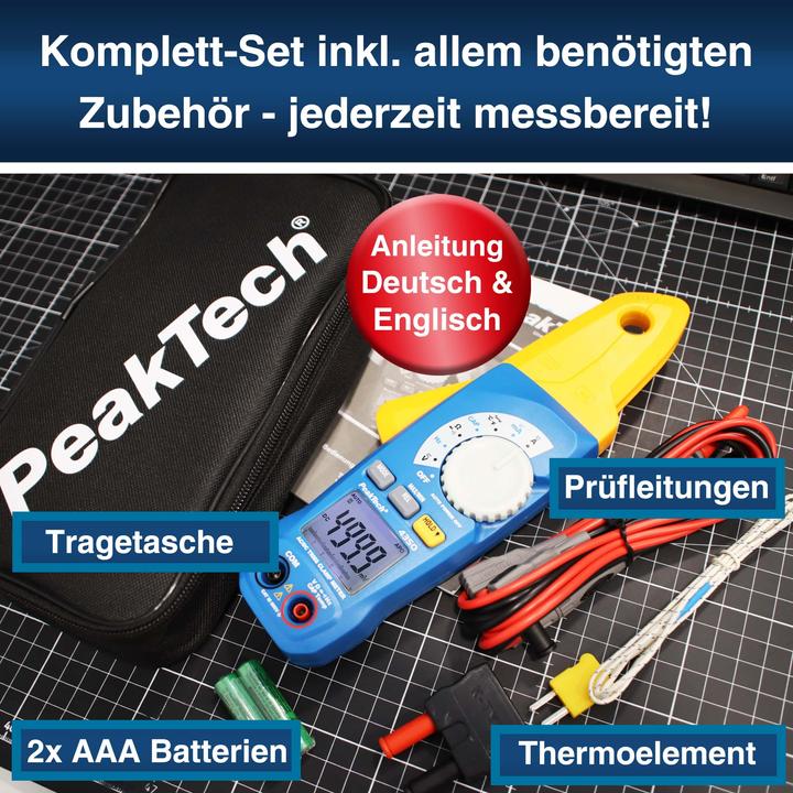 Image du produit Peaktech P 4350 Pince ampèremétrique (CAT III 600V)