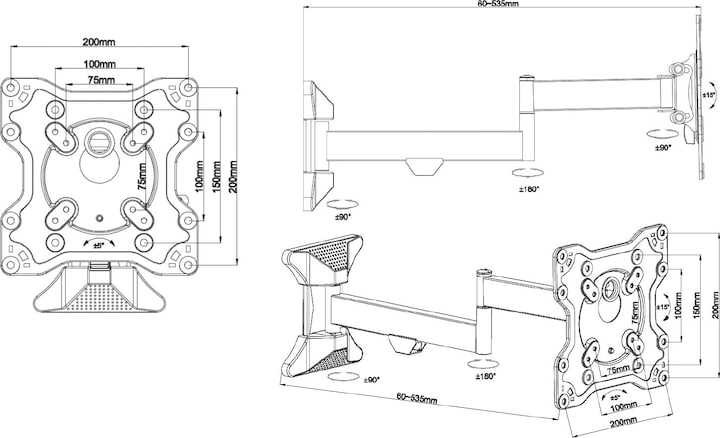 Produktbild Vivanco BFMO 8120 (Wand, 43", 25 kg)