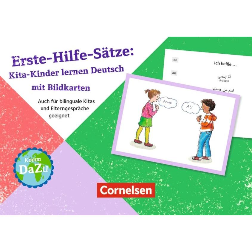 Deutsch lernen mit Fotokarten - Kita / Erste-Hilfe-Sätze, Schulbücher