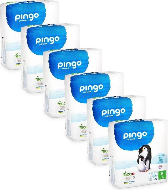Pingo Couches écologiques (Taille 6, Pack mensuel, 192 pièce(s))