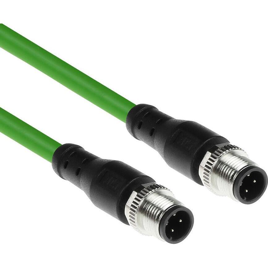 ACT Industrial 1.50 meters Sensor cable M12D 4-pin male to M12D 4-pin male, Superflex Xtreme TPE cable, Elektronikkabel ...