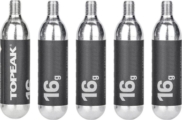 Topeak CO2 cartridge 16G, 5pcs (Replacement CO2 cartridges)