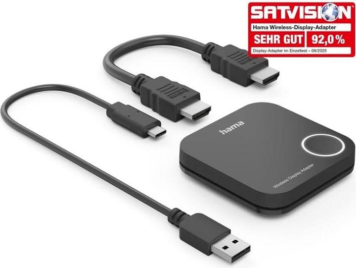 Produktbild Hama Wireless-Display-Adapter, HDMI™, Full-HD 1080p, inkl. Kabel (30 m, HDMI 1)
