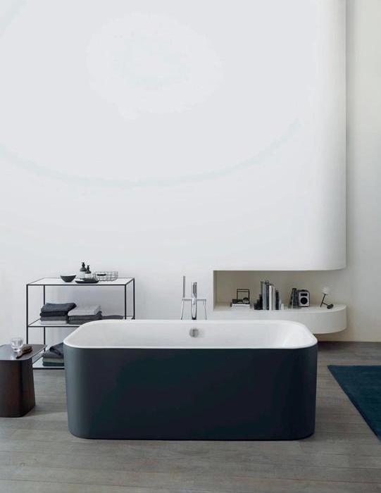 Actual product image Duravit Oval bathtub Happy D,2 Plus 80 x 180 cm graphite smooth matt 7004538000000 (180 l, 180 cm, 80 cm)