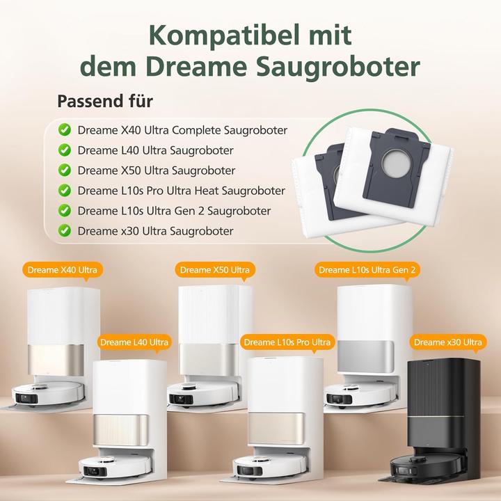 Actual product image Plutoos 10 Pack Staubbeutel für Dreame X40 X50 L10s 3.2L (10 x)