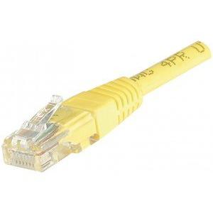 Exertis Connect Patchkabel U/UTP, ungeschirmt, CAT.6, gelb, 0,50m (U/UTP, CAT6, 0.50 m), Netzwerkkabel