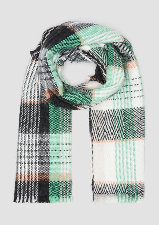 Actual product image s.Oliver Tuch Karierter Schal mit Fransen